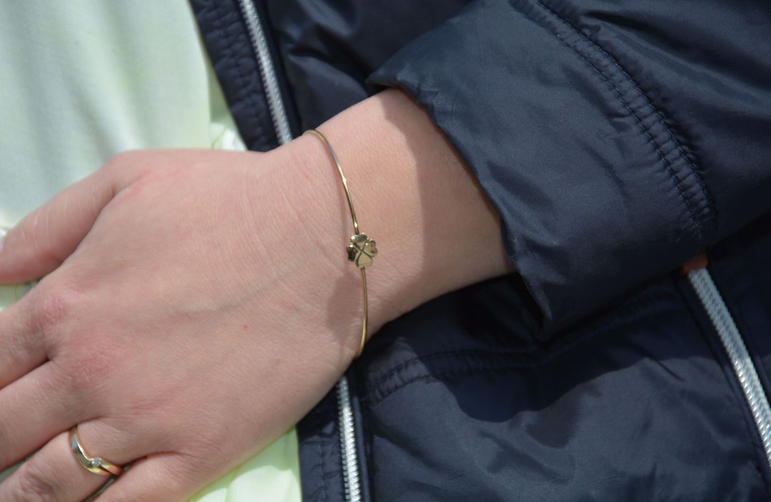 Bransoletka srebrna damska sztywna 'Na szczęście' Dall'Acqua B RM 20093 050sa.jpg